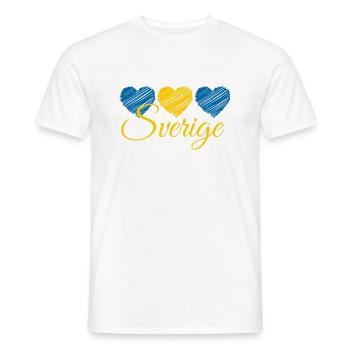 Articles de fans Suède Euro National sverig - T-shirt homme - blanc - Devant - AI Model Male 178 dark (178cm)