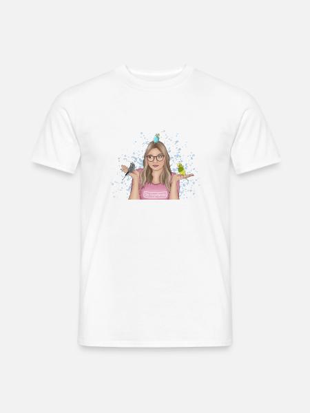 "Die Vogelfamilie" Merch - Männer T-Shirt - Weiß