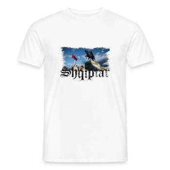 Shqiptar Albania greta - Men's T-Shirt - white - Front - AI Model Male 178 dark (178cm)