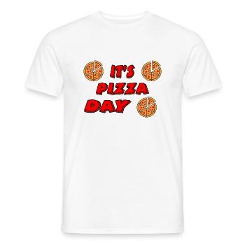 Pizza - Männer T-Shirt - Weiß - Vorne - AI Model Male 178 dark (178cm)