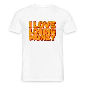 I Love Losing Money 3 - Männer T-Shirt - Weiß - Vorne - AI Model Male 178 dark (178cm)