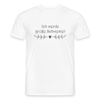 Ich werde große Schwester - Männer T-Shirt - Weiß - Vorne - AI Model Male 178 dark (178cm)