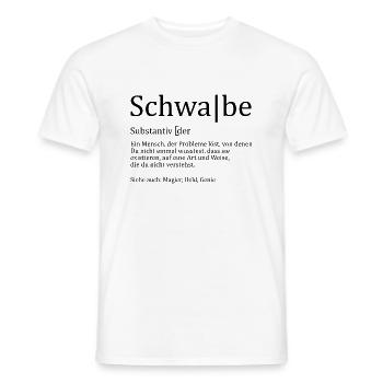 Schwabe Synonym - Männer T-Shirt - Weiß - Vorne - AI Model Male 178 dark (178cm)