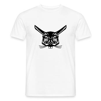 rabbit abstrakt face - Männer T-Shirt - Weiß - Vorne - AI Model Male 178 dark (178cm)
