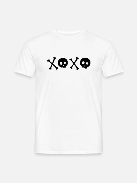 XOXO black skull - Men's T-Shirt - white