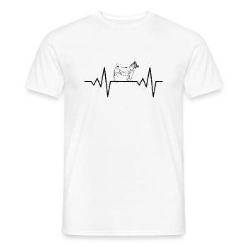 Chien de chasse - T-shirt homme - blanc - Devant - AI Model Male 178 dark (178cm)