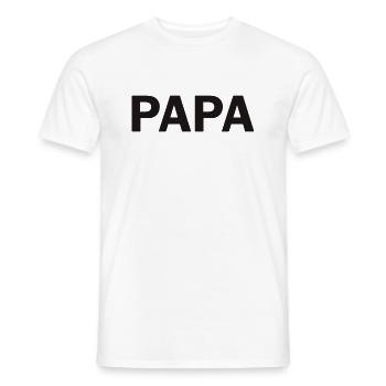 Papa T-shirt, Minimaliste, Déclaration - T-shirt homme - blanc - Devant - AI Model Male 178 dark (178cm)