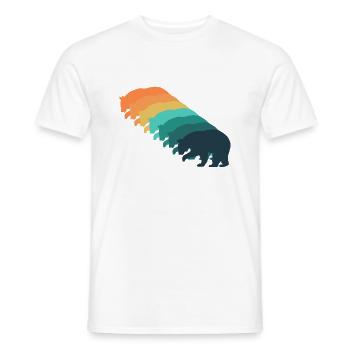 Ours rétro - T-shirt homme - blanc - Devant - AI Model Male 178 dark (178cm)