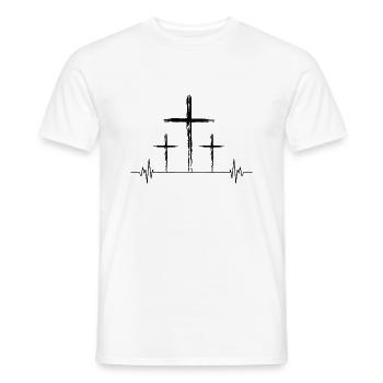 Mourir pour toi - T-shirt homme - blanc - Devant - AI Model Male 178 dark (178cm)