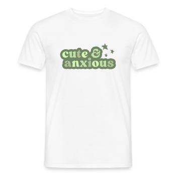 mignon et anxieux pastel drôle - T-shirt homme - blanc - Devant - AI Model Male 178 dark (178cm)