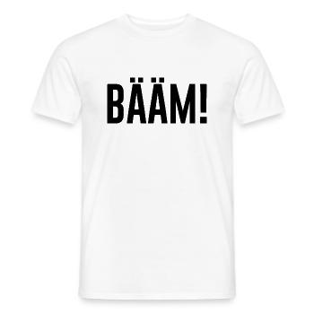 Bääm Geschenkidee Sprüche Spruch - Männer T-Shirt - Weiß - Vorne - AI Model Male 178 dark (178cm)