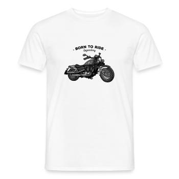 Chopper // Moto - T-shirt homme - blanc - Devant - AI Model Male 178 dark (178cm)
