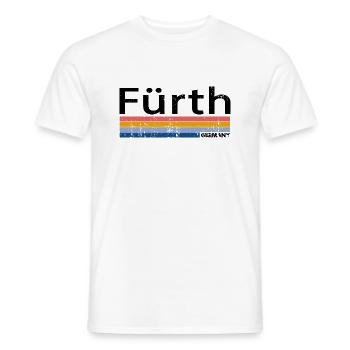 Retro Vintage 70s 80s Style Fürth, Germany - T-shirt homme - blanc - Devant - AI Model Male 178 dark (178cm)