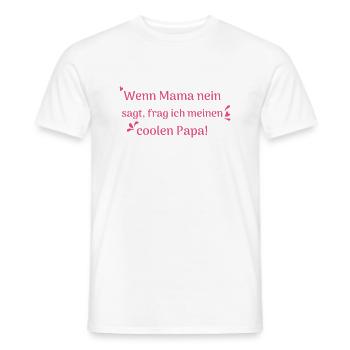 lustige sprüche cooler papa - Männer T-Shirt - Weiß - Vorne - AI Model Male 178 dark (178cm)