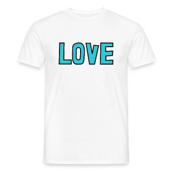 LOVE. MOM. MOTHER'S DAY. HAPPY MOTHER'S DAY - Men's T-Shirt - white - Front - AI Model Male 178 dark (178cm)
