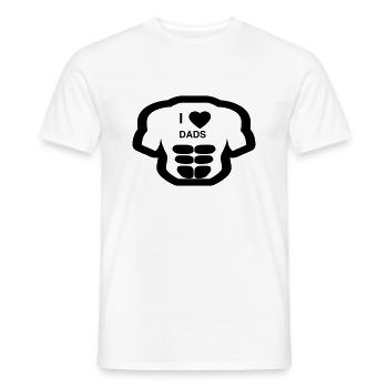 I Love DAD ́s - Men's T-Shirt - white - Front - AI Model Male 178 dark (178cm)