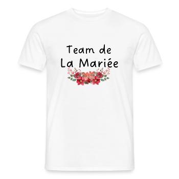 Braut Team Blumen - Männer T-Shirt - Weiß - Vorne - AI Model Male 178 dark (178cm)