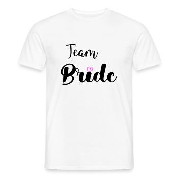 Mariée d’équipe - T-shirt homme - blanc - Devant - AI Model Male 178 dark (178cm)