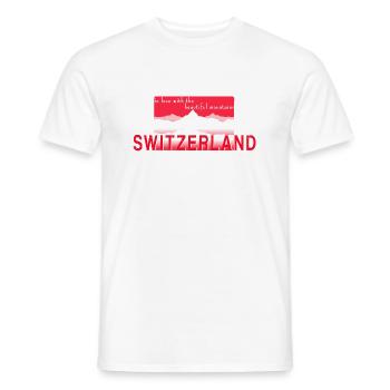 Switzerland - Men's T-Shirt - white - Front - AI Model Male 178 dark (178cm)