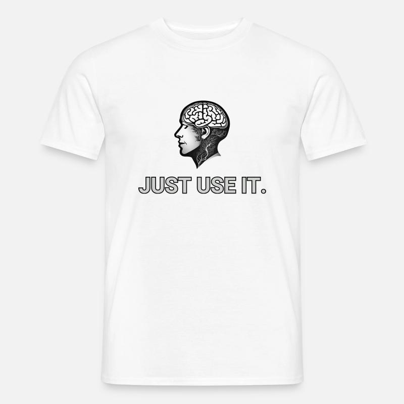 NUTZEN SIE ES EINFACH - Männer T-Shirt - Weiß