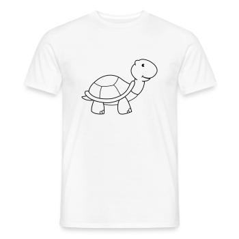 turtle - Men's T-Shirt - white - Front - AI Model Male 178 dark (178cm)