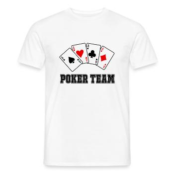 Équipe de poker - T-shirt homme - blanc - Devant - AI Model Male 178 dark (178cm)