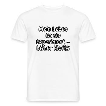 lustiges Spruch T-shirt – Dein Statement-Shirt - Männer T-Shirt - Weiß - Vorne - AI Model Male 178 dark (178cm)