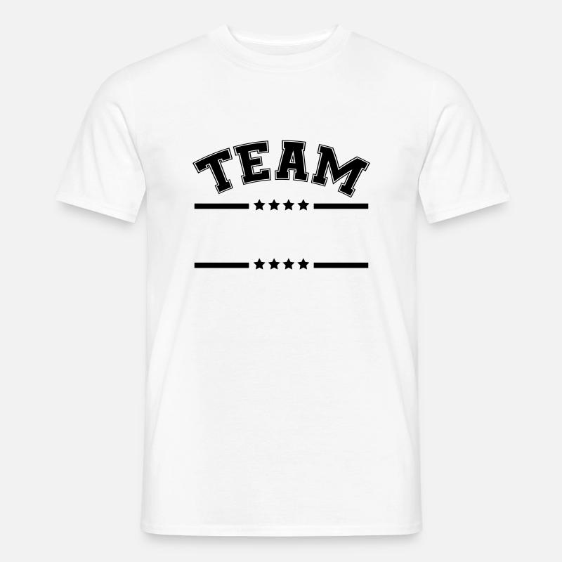 team strich stern - Männer T-Shirt - Weiß