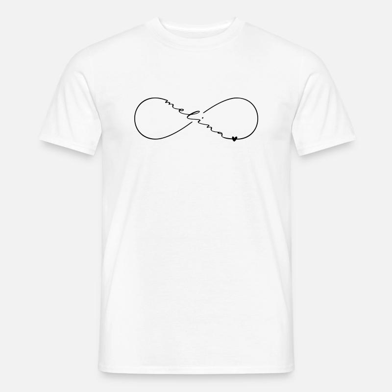 Melina Name Infinitysymbol - Männer T-Shirt - Weiß