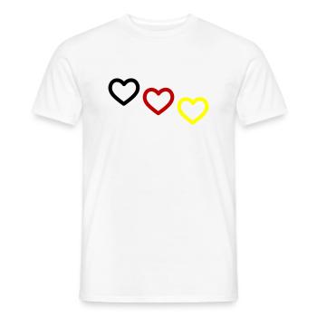 Deutschland Herzen Team - Männer T-Shirt - Weiß - Vorne - AI Model Male 178 dark (178cm)