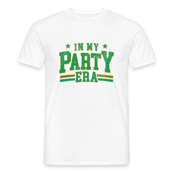 Party Era Gold Distressed Cutout - Männer T-Shirt - Weiß - Vorne - AI Model Male 178 dark (178cm)