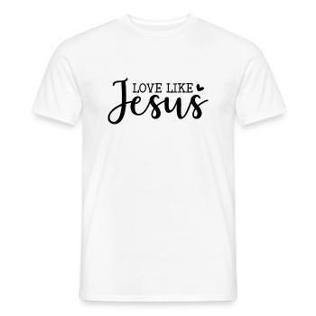 Lieben wie Jesus - Männer T-Shirt - Weiß - Vorne - AI Model Male 178 dark (178cm)