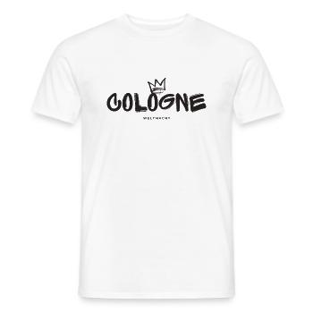 Cologne Köln Weltmacht - Männer T-Shirt - Weiß - Vorne - AI Model Male 178 dark (178cm)