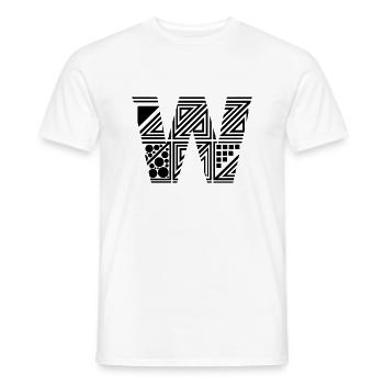 letter W - Men's T-Shirt - white - Front - AI Model Male 178 dark (178cm)