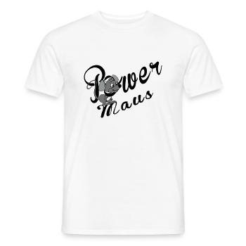 Power Maus - Männer T-Shirt - Weiß - Vorne - AI Model Male 178 dark (178cm)