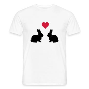 Love Hasen - Männer T-Shirt - Weiß - Vorne - AI Model Male 178 dark (178cm)