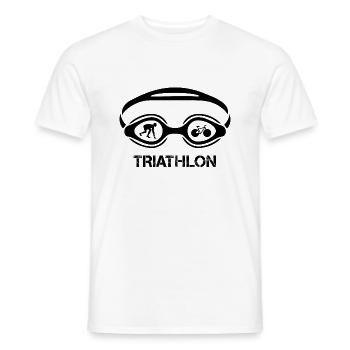 Triathlon - Männer T-Shirt - Weiß - Vorne - AI Model Male 178 dark (178cm)