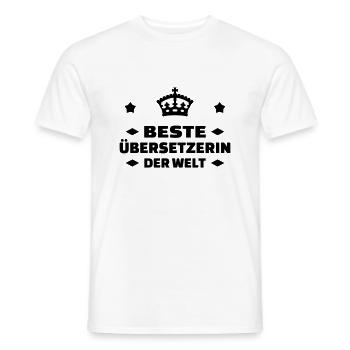 traducteur / traduction / traductrice / traduire - T-shirt homme - blanc - Devant - AI Model Male 178 dark (178cm)