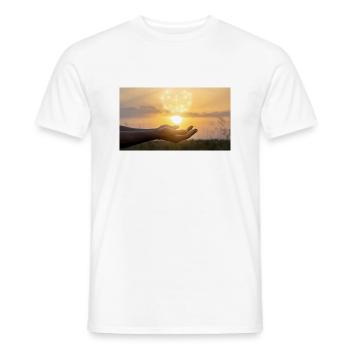 Have sun in your heart - Men's T-Shirt - white - Front - AI Model Male 178 dark (178cm)