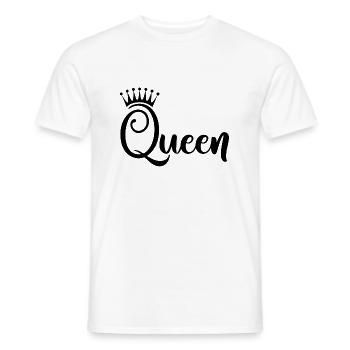 Queen - Männer T-Shirt - Weiß - Vorne - AI Model Male 178 dark (178cm)