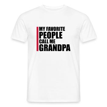 People Call Me Grandpa - Men's T-Shirt - white - Front - AI Model Male 178 dark (178cm)