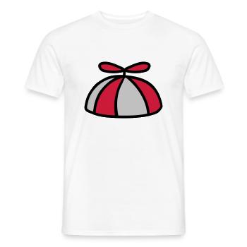 Bunte Propellermütze Windrad Hut - Männer T-Shirt - Weiß - Vorne - AI Model Male 178 dark (178cm)
