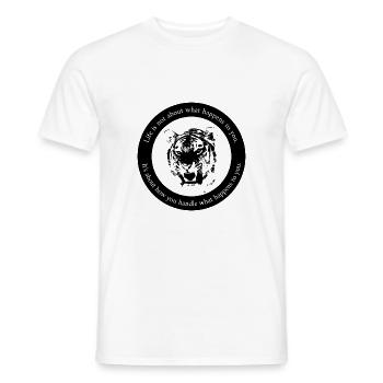 Inspiring saying Tiger Motivation Mindset - Men's T-Shirt - white - Front - AI Model Male 178 dark (178cm)