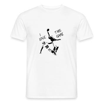 Football Spruch Catch I love this game Receiver - Männer T-Shirt - Weiß - Vorne - AI Model Male 178 dark (178cm)