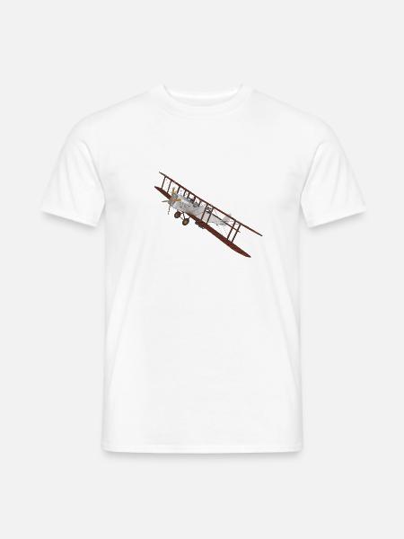 Doppeldecker Flugzeug von 1915 - Männer T-Shirt - Weiß
