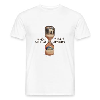 Rettet den Planeten Klimawandel Erderwärmung - Männer T-Shirt - Weiß - Vorne - AI Model Male 178 dark (178cm)