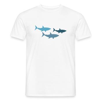 Haie - Männer T-Shirt - Weiß - Vorne - AI Model Male 178 dark (178cm)