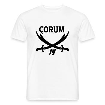 Türkei Çorum 19 - Männer T-Shirt - Weiß - Vorne - AI Model Male 178 dark (178cm)