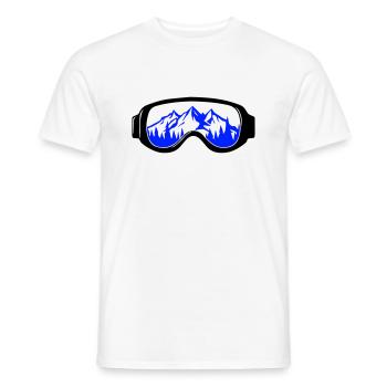 skibrille - Männer T-Shirt - Weiß - Vorne - AI Model Male 178 dark (178cm)