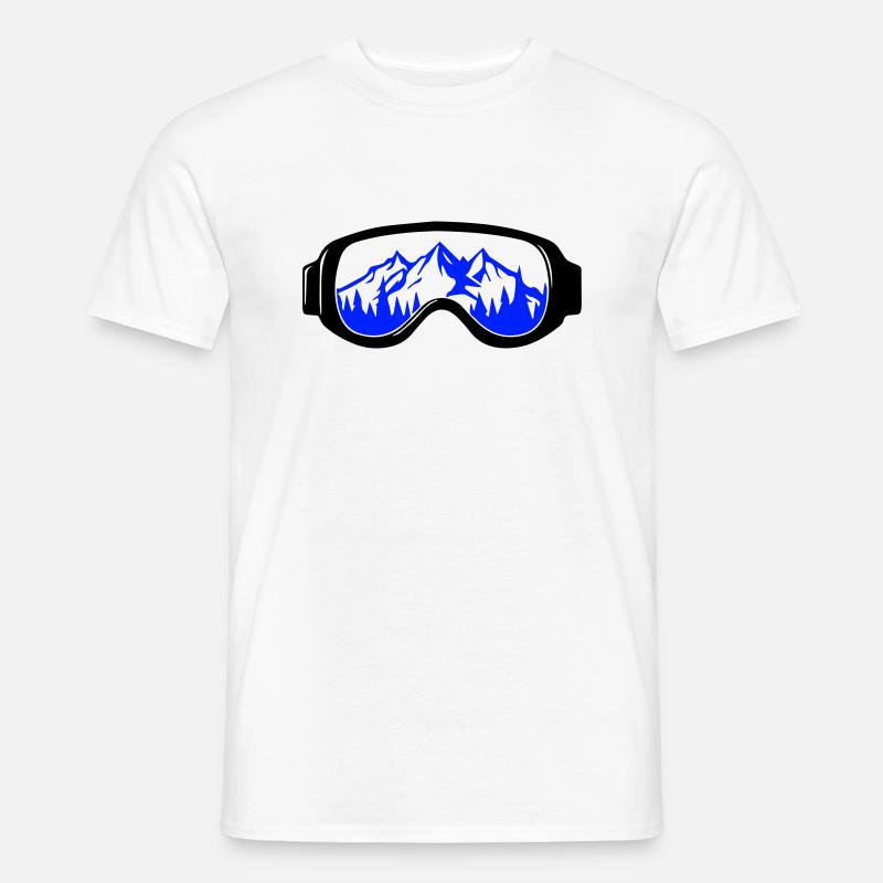 skibrille - Männer T-Shirt - Weiß